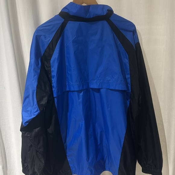Champion Vintage Blue Black Mesh Lined Thin Zipper Jacket Windbreaker Workout - Picture 2 of 9